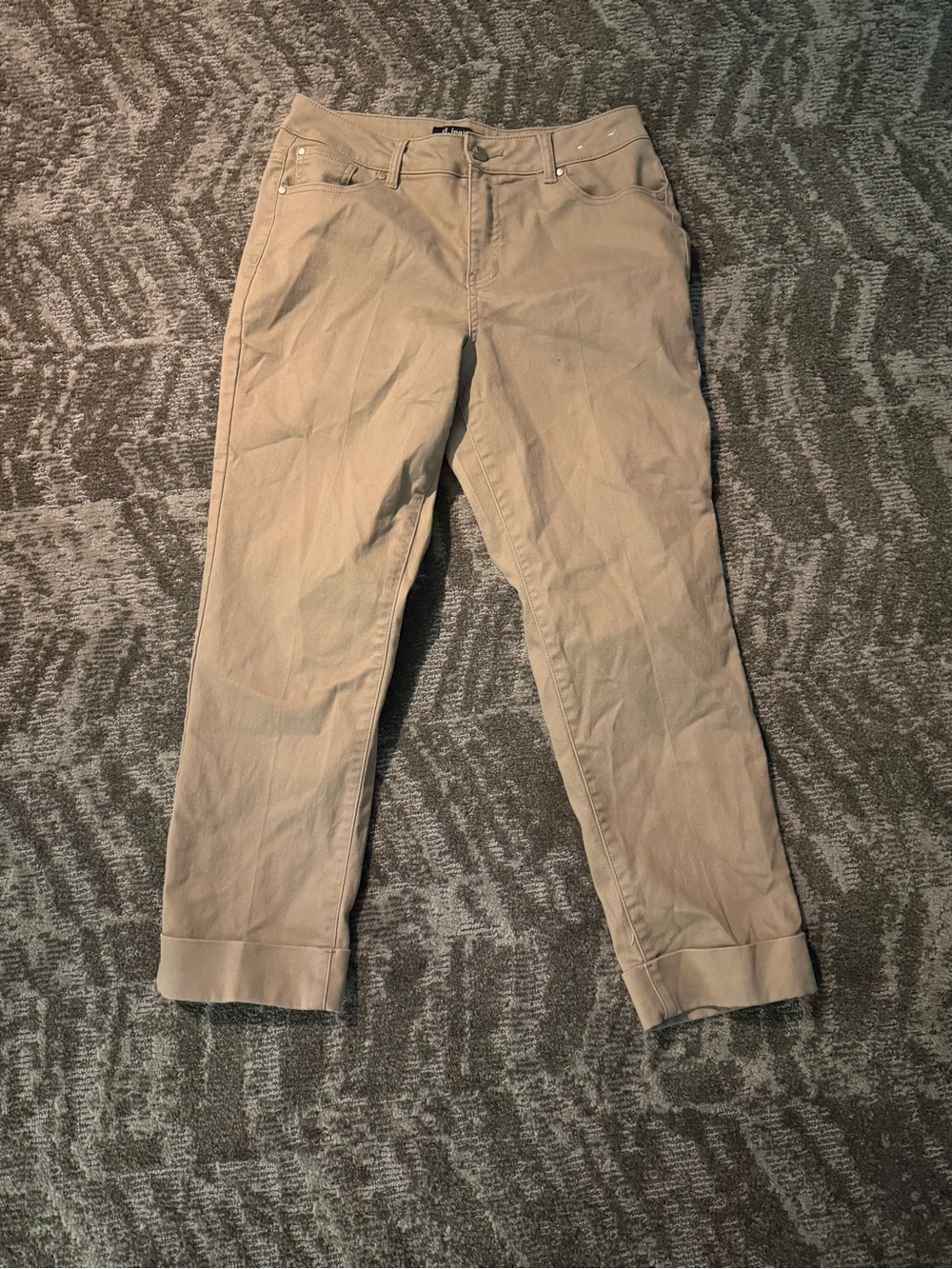 d. jeans Women’s  Slim Fit Chino Pants in Tan